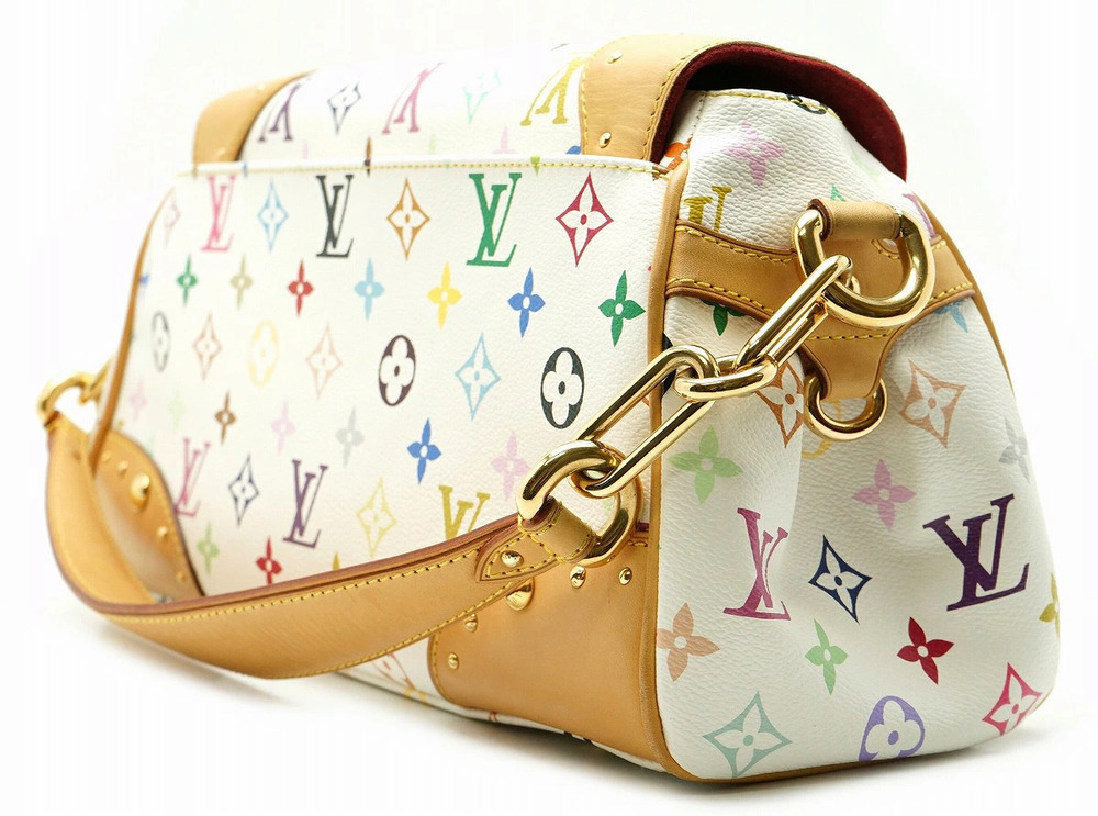 Louis Vuitton Multicolor Shoulder Blanc Beverly Bag White 2way White